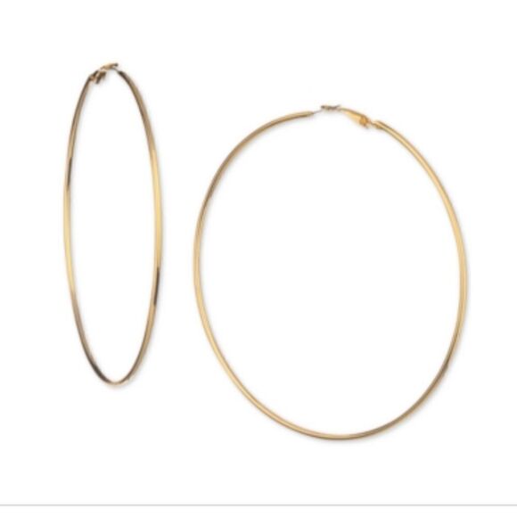 NWT INC Extra-Large Thin Hoop Earrings, 3.15 inch - Picture 1 of 4